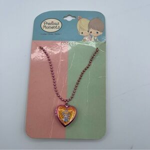 Precious moments locket 2005 vintage y2k necklace new tags pink